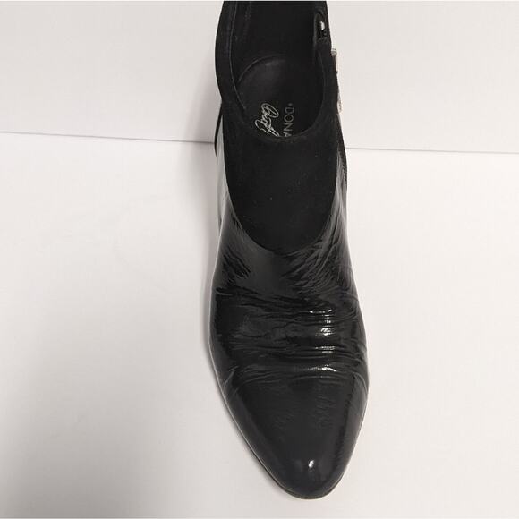 Donald Pliner Ladies Rula Black Patent Stiletto ankle Boot 7 - Picture 5 of 14